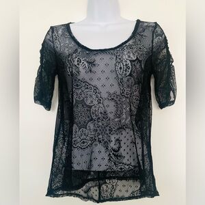 DKNY Jeans Petite Lace Top